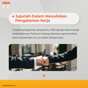 Cara Menuliskan Pengalaman Kerja Yang Tepat Pada CV