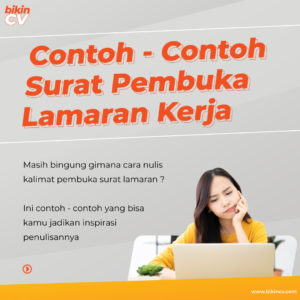 Contoh-contoh Surat Pembuka Lamaran Kerja