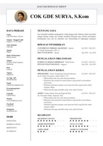 Contoh CV Untuk Melamar Kerja Sebagai Admin