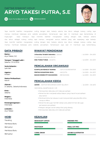 Contoh CV Untuk Melamar Kerja Sebagai Admin - Blog BikinCV