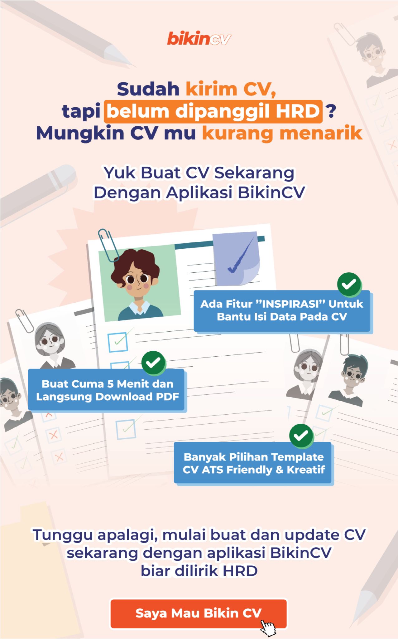 Aplikasi Bikin CV Menarik HRD