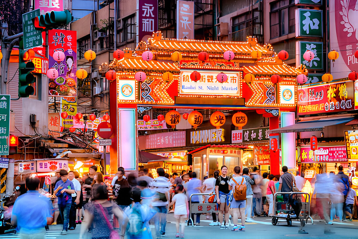 Keadaan Pasar Malam di Taiwan